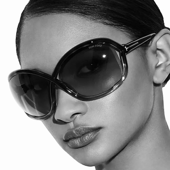 TOM FORD BETTINA HAVANA SMOKE GRADIENT OVERSIZED SUNGLASSES TF1068 main image 8